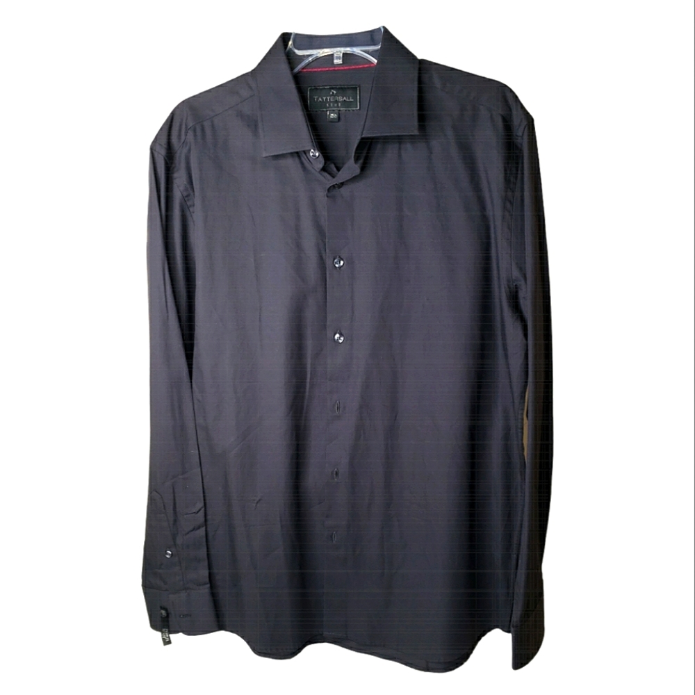 Men's Tattersall Soho Cotton Twill Dress Shirt Event Wedding Formal 16.5 × 34/35